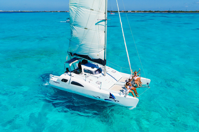 Cancun Catamaran Rental, Yacht Charter Mexico, Isla Mujeres, Boat,